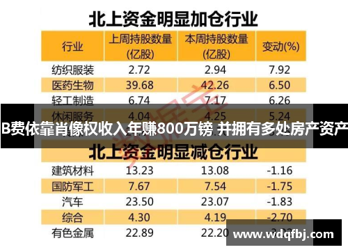 B费依靠肖像权收入年赚800万镑 并拥有多处房产资产